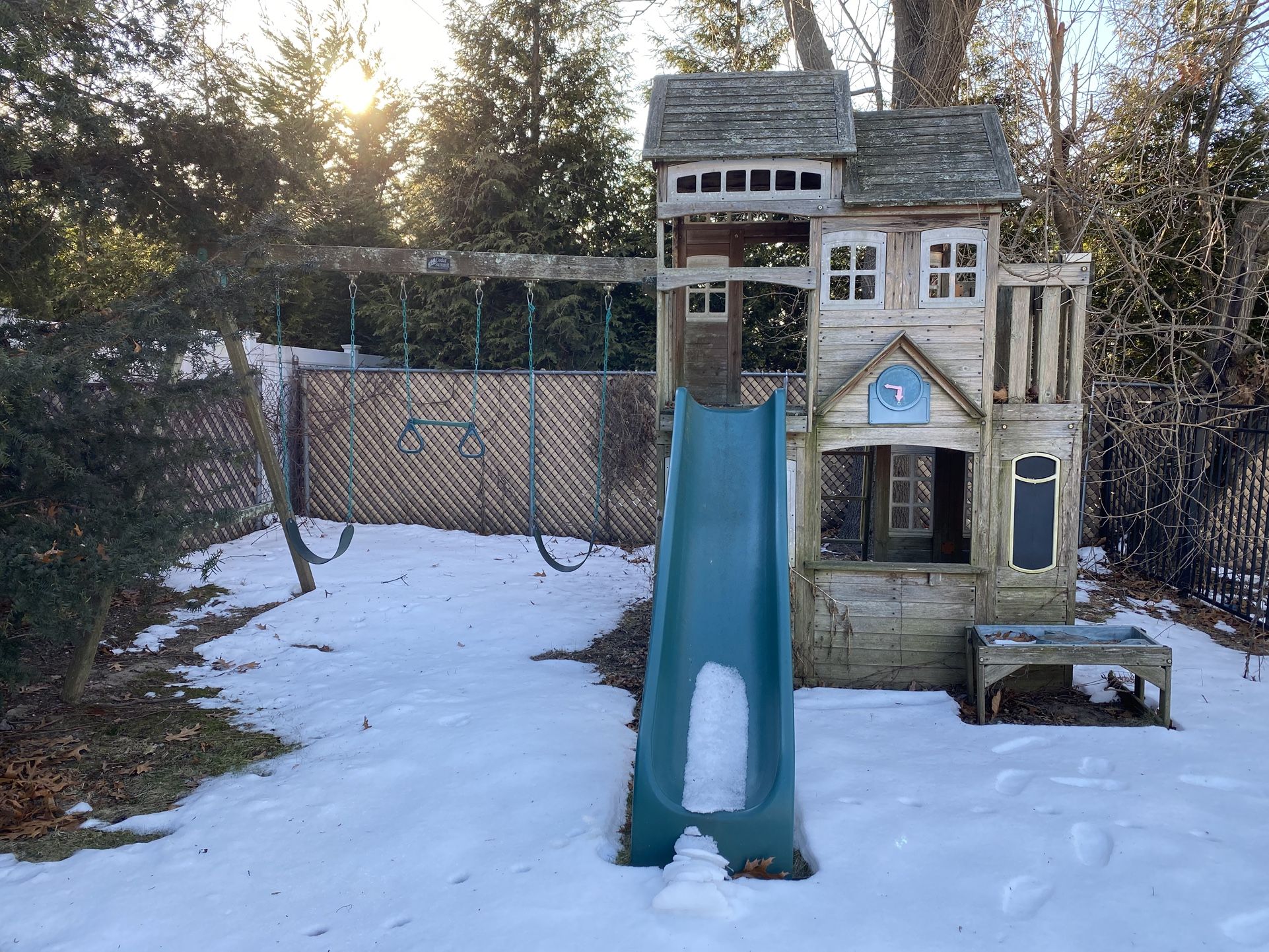 Cedar Summit Swing set/playhouse