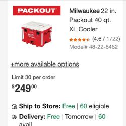 Brand New Milwaukee Packout Xl Cooler $225 Firm Pickup In Oakdale 