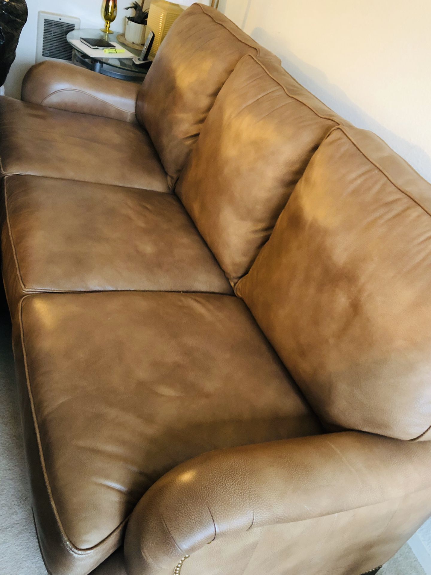 leather sofa ,chair and ottoman
