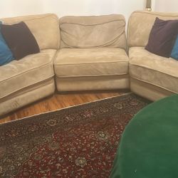 4 Pieces Sued Sofa
