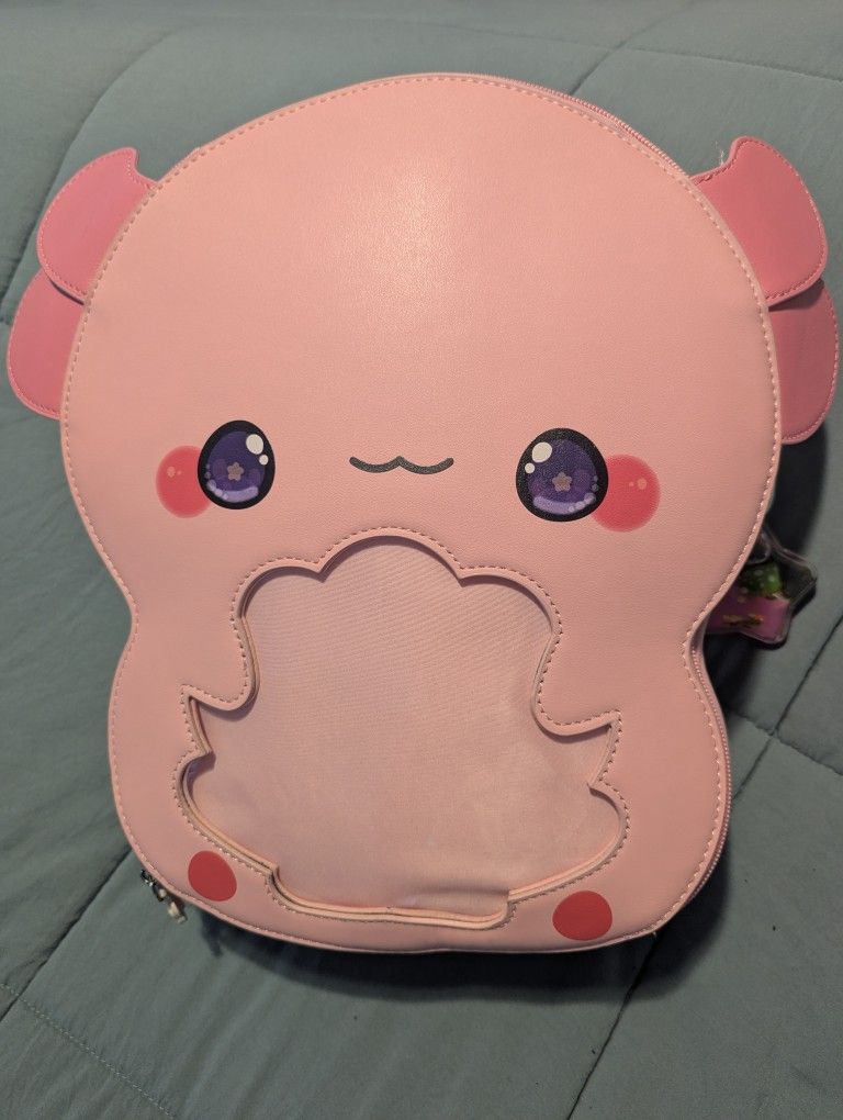 Axolotl Ita Bag / Pin Display Backpack 