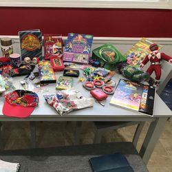 Collection Of Power Ranger Items,  Large Assortment Rare Items,   New and Slightly Used.