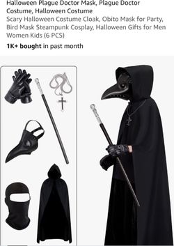 Halloween Plague Doctor Mask, Plague Doctor Costume, Halloween Costum