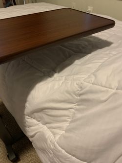 Over bed desk! Perfect for online school!