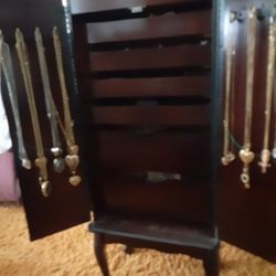 Standing Armoire  Jewerly  Box 1 With 8 Drawers 1 With6