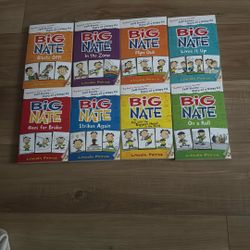 8 Big Nate Books And 1 Dog Man Book
