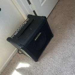 two guitar amps