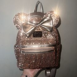 Rose Gold Loungefly Disney Backpack