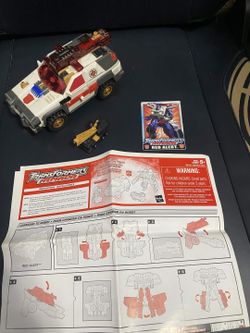 Complete 2002 Transformers Armada Red Alert SUV Figure Longarm Comic Manual