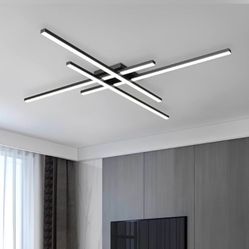 Modern Light Fixture, Modern LED Ceiling Lights (Black (4-Lights))