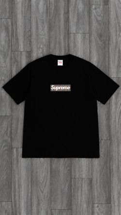 Supreme Burberry Box Logo Tee Black