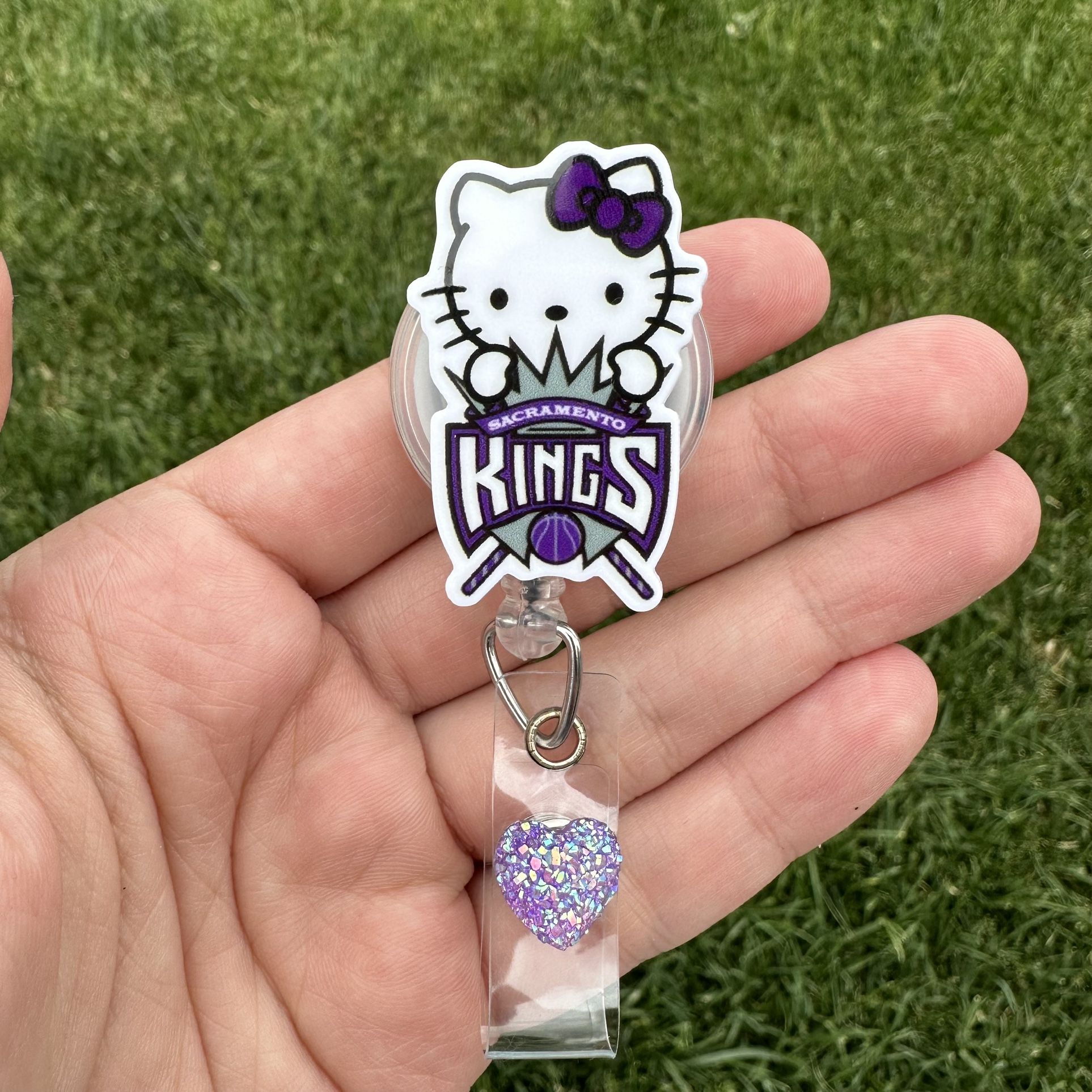 Hello Kitty badge holder kings NBA