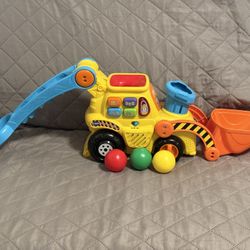 V-Tech Pop A Balls Push & Pop Bulldozer