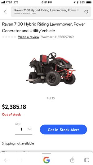 Raven 7100 Hybrid Riding Lawnmower Generator And Utility Raven 7100 Hybrid Riding Lawnmower Generator And Utility Vehicle For In Bristol Tn Offerup