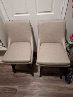 CHITA Luca Swivel Counter Height Bar Stools (Two