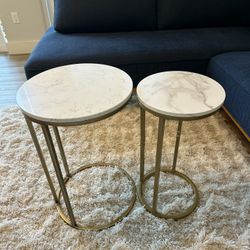 Marble Round Side Tables