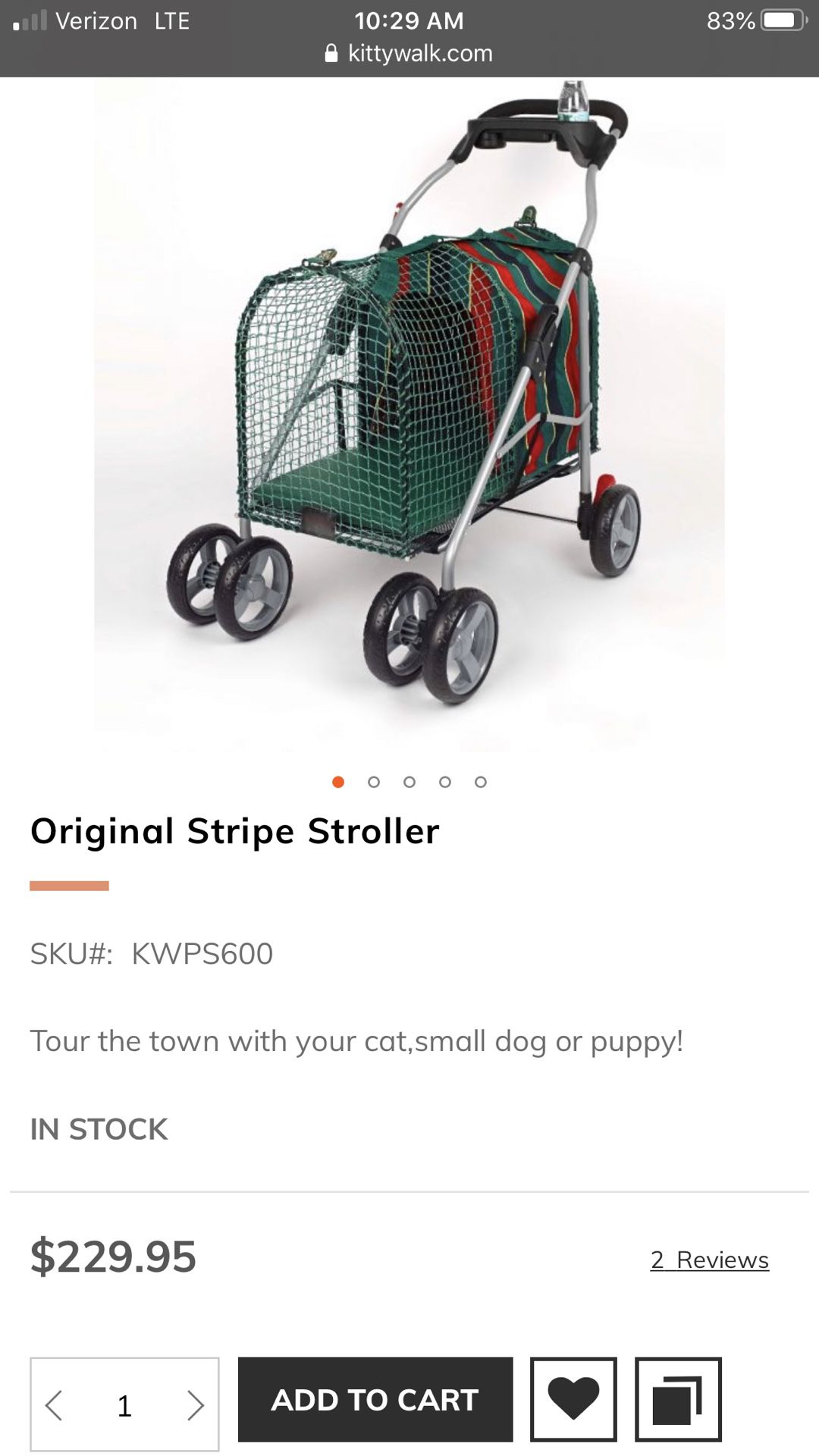 Pet Stroller-Cats or Small Dogs