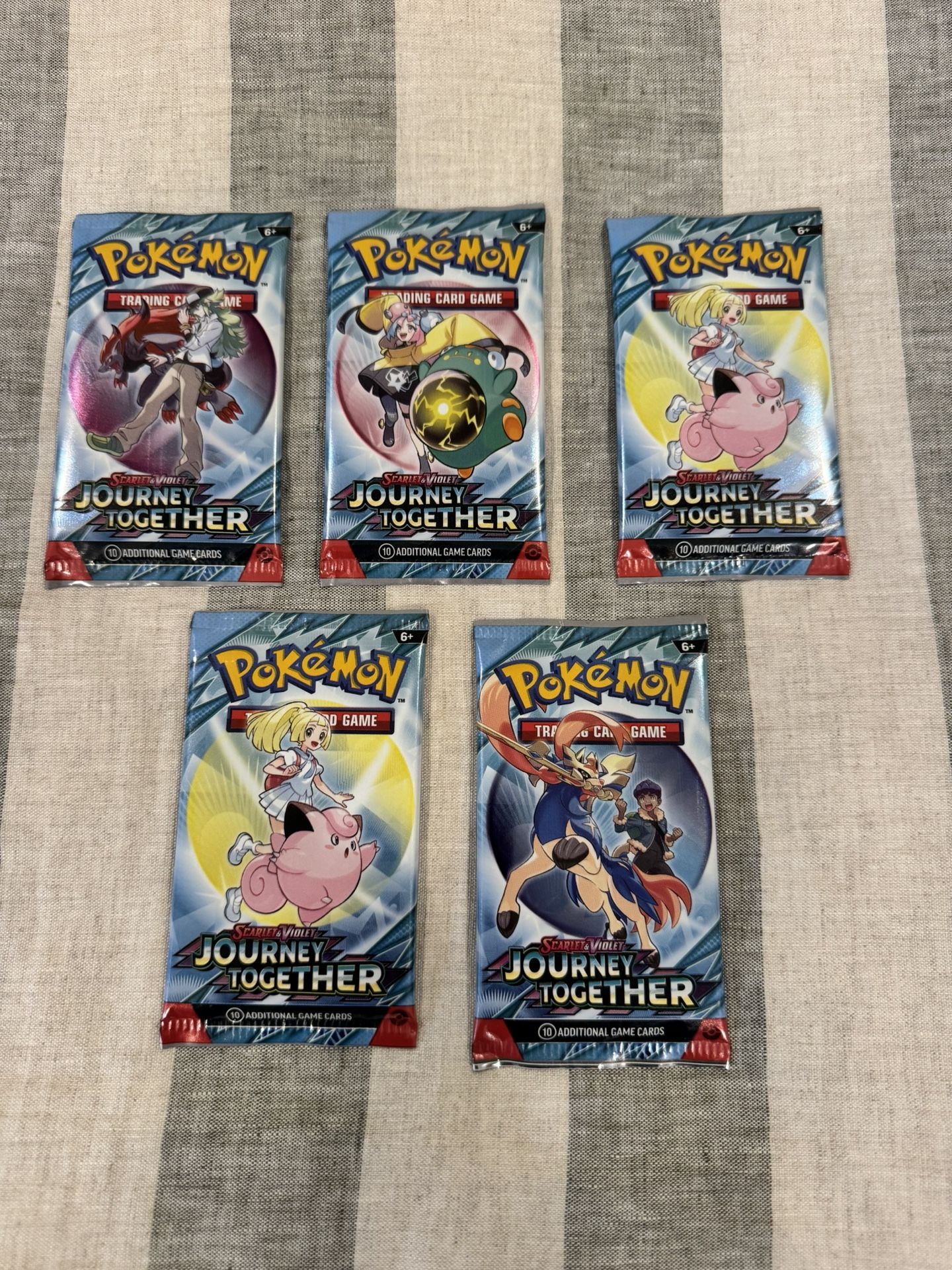 Pokémon Journey Together Booster Packs - Qty. 5