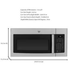 GE Appliances Over the range Microwave 