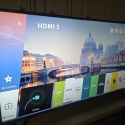 LG 50 Inch SMART 4K HDTV Model 50UK6500AUA with Remote and Power Cable