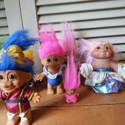 Vintage Trolls Range From Russ, Made In China, Etc