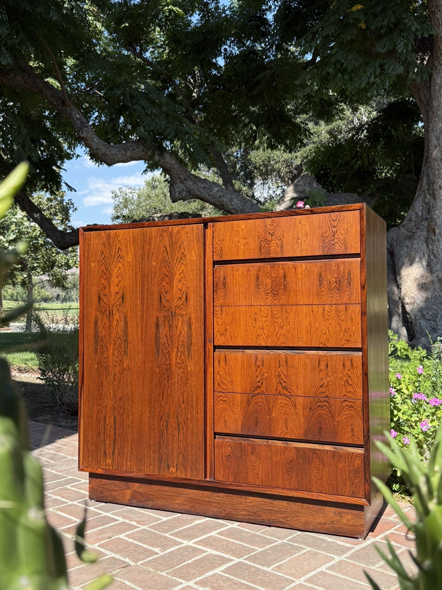 (Delivery Included) Mid Century Modern Rosewood Armoire c.1970βs