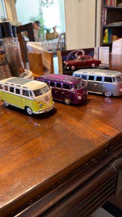 VW Bus Diecast Model Cars Set of 3