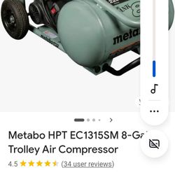 Metabo HPT 8 Gal. (The Tank) Trolley Air Compressor 