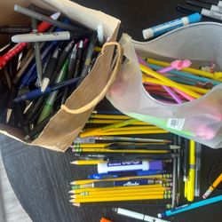 FREE Two Bags Of Pens, Highlighters And Pencils