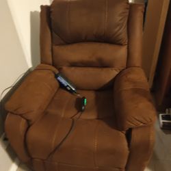 Coffee Microfiber Power Lift Recliner For Mobility Users