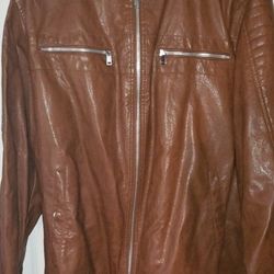 Black Rivet Brown Leather Jacket. Size 2XLT