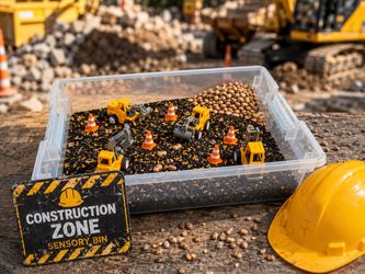 Sensory Bin - Construction Zone