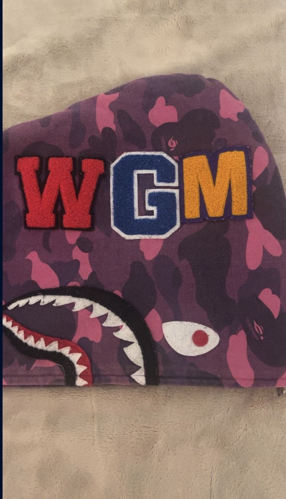 Purple Bape Shark Hoodie