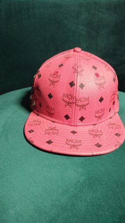 Red designer ball cap