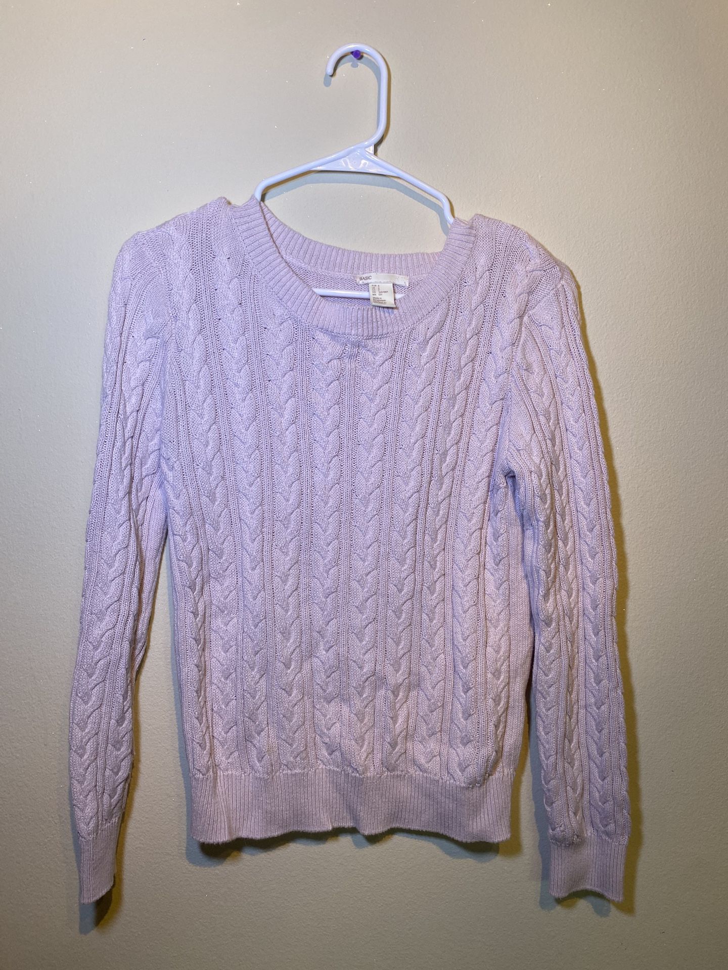 Knitted Light Pink Sweatshirt