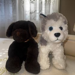 Two Stuffed Animal Dogs 