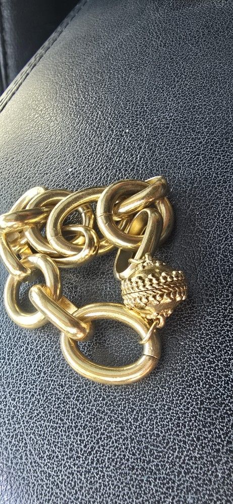 Chunky Gold Magnetic Bracelet – Statement Piece