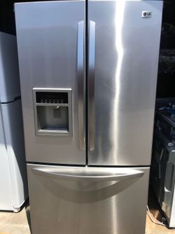 refrigerator brand LG measures 36 in width and 70 in height 3 months warranty delivery and installation
