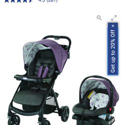 Graco Verb Travel System | Includes Verb Stroller and SnugRide 30 Infant Car Seat, Merrick | Stroller and Carseat Combo