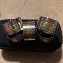 5 Silver Brass Napkin Holders