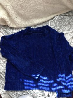 Blue knit sweater