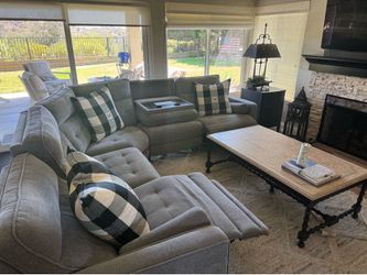 Gray living room sectional