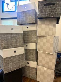 Fabric storage boxes