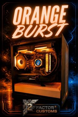 🚀Custom "Orange Burst" PC | Ryzen 5600X | RTX 3060 12GB | 32GB RAM | 3TB Storage