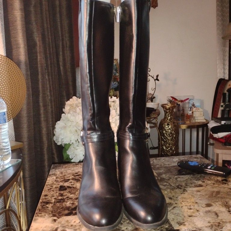 TOMMY HILFIGER BLACK BOOTS SIZE 8