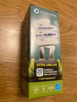 Niagara Conservation 20W 75 Watt Equivalent Extra Long Life Light Bulb, $5/each Or $60 For All 13
