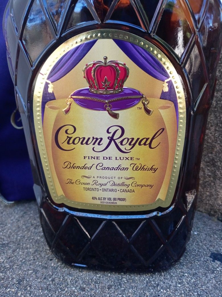 1.75 L Bottle Of Crown Royal W/ Bag And Box