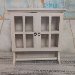 Hanging Curio CABINET storage towel bar