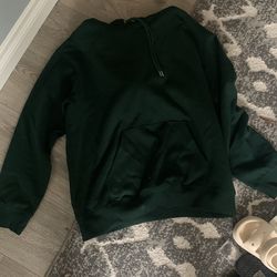 Green Lose Fit Hoodie Men.