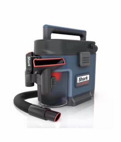 Shark MessMaster Portable 1 Gal. 7-Peak HP Corded Wet/ Dry Vacuum with Self-Rinsing and AnyBag technology in Navy